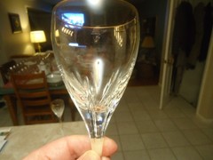 Set of 2 Lenox Firelight 7 7/8″ Panel Cut Wine Goblets