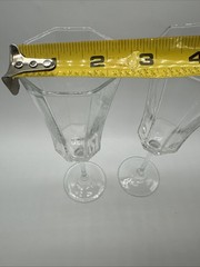 Arcoroc Octime Clear Stem Set of 2 Champagne Glasses Flutes 8.75″ 4 oz. France