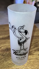 Flamingo Hilton Laughlin Circa 1990s Souvenir Collins Cocktail Glass 7″T
