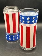 Libbey 6.5″ Stars & Stripes Tumblers Patriotic 1970s | Vintage USA