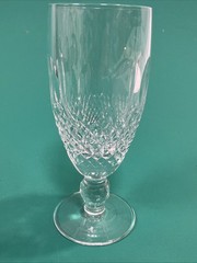2 Waterford Crystal Cut Glass Short Stem Fluted Champagne 6” Colleen Pattern