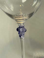Red Wine Chablis by Mikasa Crystal Wine Glass Discontinued Pattern Purple Grapes