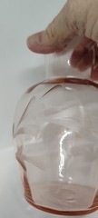 Vintage Pink Depression Glass Tumble-up Wheel Cut Flowers And Leaves