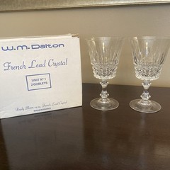 W.M. Dalton French Lead Crystal Unit N. 1 Goblets Set Of 2