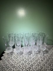 10 LONGCHAMP Cristal D’argues France Flute Glasses 7 3/4 Inches