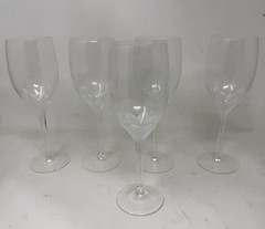 5 Lenox ATRIUM Clear Crystal Champagne Flutes Wine Glasses Glass Flute Set Vtg