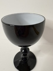 Vintage Carlo Moretti MCM Black & White 1 Cordial Glass