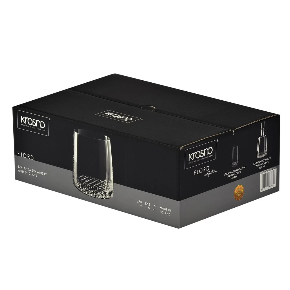 (New) Krosno Whiskey Glasses Set of 6, FJORD Epicure Collection