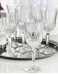 Set of 6 St. George AMERICAN HERITAGE Crystal Wine Glasses 6⅞» Tall 6oz MINT