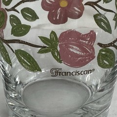 2 Franciscan Desert Rose Glass Hand Painted Tiffin Vintage 2 Set Juice Rocks
