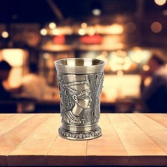 Wine Cup Metal Goblet Little Glass Vintage Egypt Style Embossed Mini Cup Art …