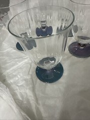 Set Of 5 Glasses For Water Or Juice Clear Vtg