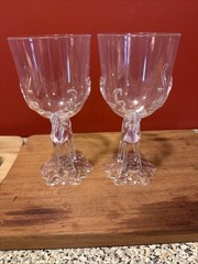 Reindeer Buck Antler ELK Christmas Party Wine Goblet clear Pool Friendly 7″ SH3