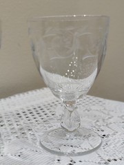 2 -VNTG/ Heisey CRYSTAL GLASSES/ Moonglo Cutting/USA