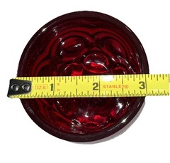 LE Smith Ruby Red Glass Goblet Moon And Stars Vintage 10 oz