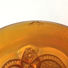 Vintage Imperial Carnival Glass Marigold Orange Daisy Button Tumblers Set of 2