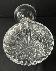 Waterford LISMORE Carafé Bottom Vertical Cut with Stopper and Copper Bourbon Tag