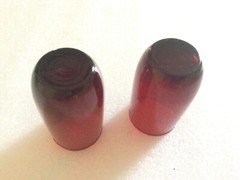 2 Vintage RUBY RED GLASS 8 oz. DRINKING GLASSES TUMBLERS ROUND Great Price!