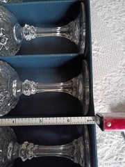8 Longchamp Cristal d’Arques 5 3/4 oz verra vin Wine Glasses 24% Lead Crystal