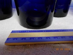 LIBBYS COBALT BLUE METROPOLITAN TUMBLERS LOT OF 4 ONE 5 7/8″ T THREE 4 3/8″ T