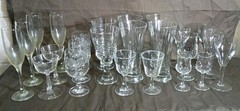 Lot of Various Stemware Sets Glass/Crystal Wine Champagne Drinking Glasses 24 Pc