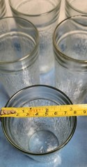 Kerr Glass tumblers with a textured bark design, set of 9