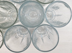 10 Libbey Squire Cooler Glasses Set Clear Vertical Cut Drink Tumbler Barware Lot