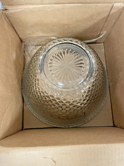 Vintage Anchor Hocking Punch Set Clear Service For 18 Wexford Glass 4500/48A