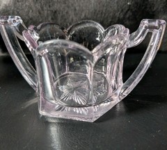 Antique Sun Colored Amethyst Glass Cup & Bottle Stopper Manganese Purple «Glows»