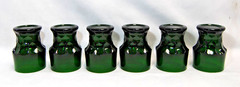 Anchor Hocking Georgian Forest Green 9 oz Tumbler Glasses Lot of 6 Vtg. T2676