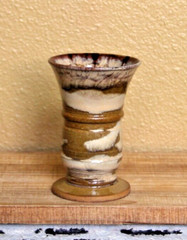 Handmade Wheel-thrown Pottery Wine Cup or Vase by HoJo Clay Arts Earth Tones