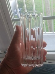 Set of (2) Mikasa Marquis 5 ¾ Vertically Cut Highball Glasses.