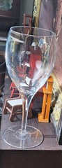 Lot of Nine Crystal Glass Stemware Pieces: Good, Pre-owned Condition.