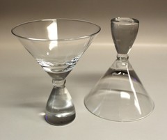 MARTINI GLASSES – Heavy Stem – Pair