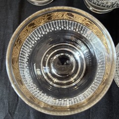 Vtg Culver Tyrol 22k Gold Footed Roly Poly Glasses Set of 8 Mid Century Barware
