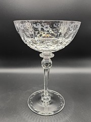 Large GALLIA Champagne Saucer Glass by ROGASKA Discontinued 7″ Tall Vintage