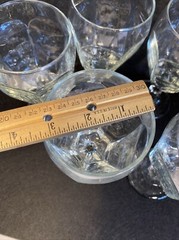Libbey Glass Chivalry Clear Glass Goblets Set of 4 10oz Glasses USA VTG barware