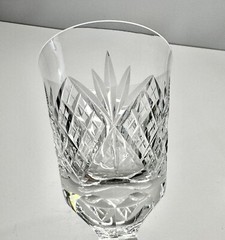 Set Of 6 Cristallerie Lorraine France Cut Crystal Sherry White Wine Glasses 7” T