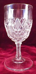 Group Thumbprint Goblet West Virginia Glass Mfg Co 225 Paneled 1899 #32