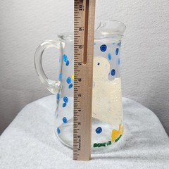 Vintage Country Goose Kitchen Pitcher Hand Painted Anchor Hocking Farmhouse Folk