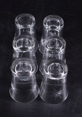 Vintage Fostoria Cut Crystal SUNBURST Set of 6 Flat Tumbler Glasses 4″ 8 oz.
