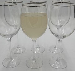 Set Of 6 Gorgeous Lenox Solitaire Platinum Signature Water Iced Tea Goblets EUC