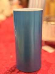 Retro Vintage 60-70s Aluminum/Ceramic MCM 8 Piece Tumbler Set w/Carrier Ex Cond