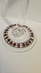 4 Poker Martini Glasses Heart Club Spade Diamond Playing Card Suits Handpainted