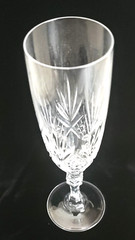 TIFFANY & CO. NEWPORT FLUTED CHAMPAIGN GLASS DISCONTINUED PIECE 8 1/8 INCHES