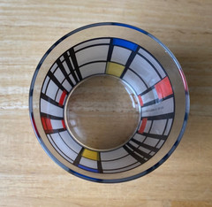 Museum of Modern Art PIET MONDRIAN 4 1/8″ Rocks Glass – VGUC