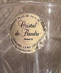 Lot 4 Cristal De Flandre Salzburg Wine Glasses Set Crystal Clear Stemware France