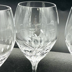 Fleurie Nachtmann Crystal Tulip Beer Glasses 6.75” W Germany Near MINT Set of 6