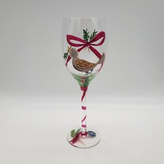 Block Basics The Twelve Days of Christmas Wine Glass – Four Calling Birds