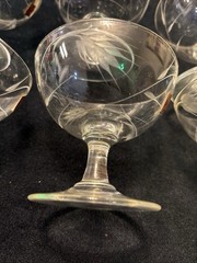 Craftsman Etched Cut Crystal Wheat Tall sherbet or Champagne Glass (es)